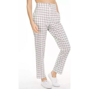 Danielle Bernstein Women's Zip-Up Plaid Pants